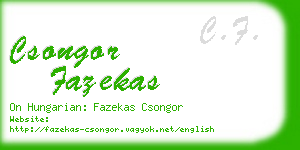 csongor fazekas business card